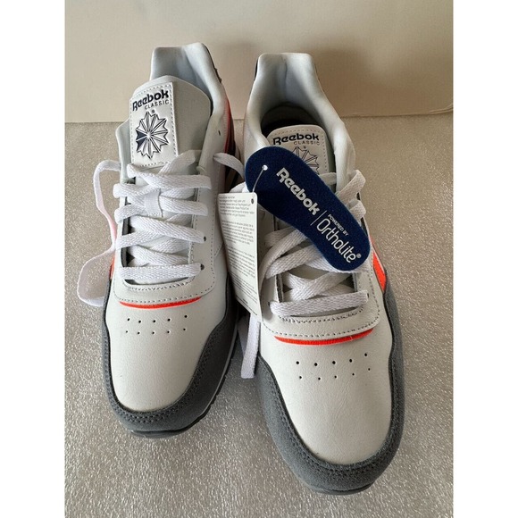 Mens Reebok Classic Harman Run Sneakers Shoes Retro Neon Fluorescent Orange 10.5 - Picture 2 of 7